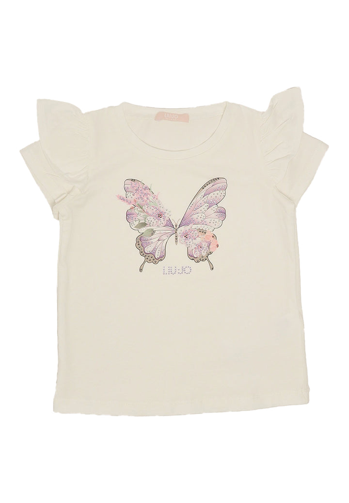 T-shirt bianca per bambina