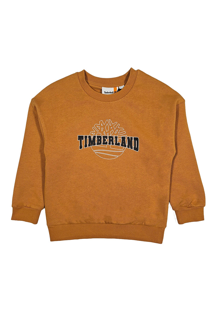 Senffarbenes Sweatshirt mit Rundhalsausschnitt für Jungen