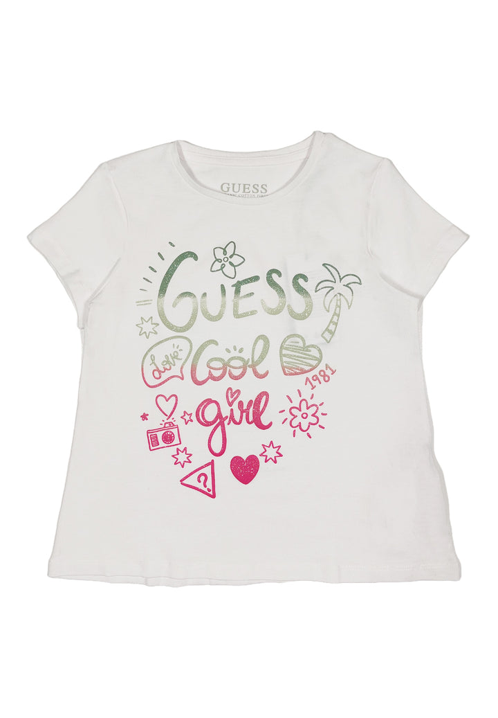 T-shirt bianca per bambina