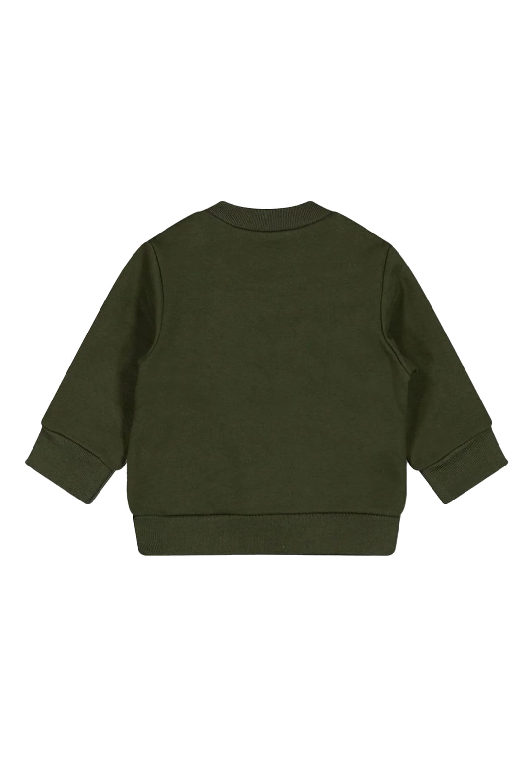 Felpa girocollo verde per neonato