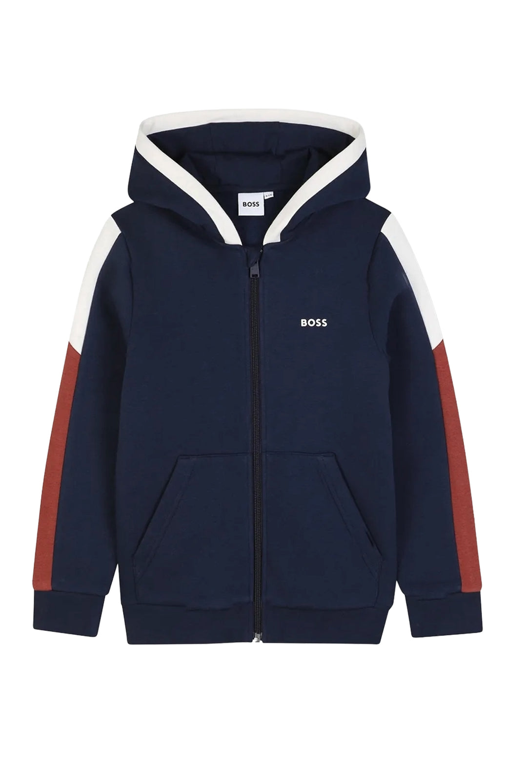 Felpa zip blu navy per bambino