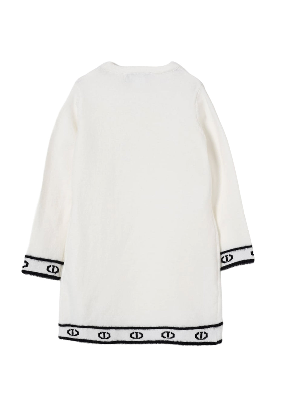 Vestito maglia bianco per bambina