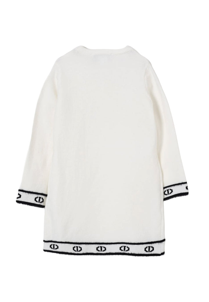 Vestito maglia bianco per bambina