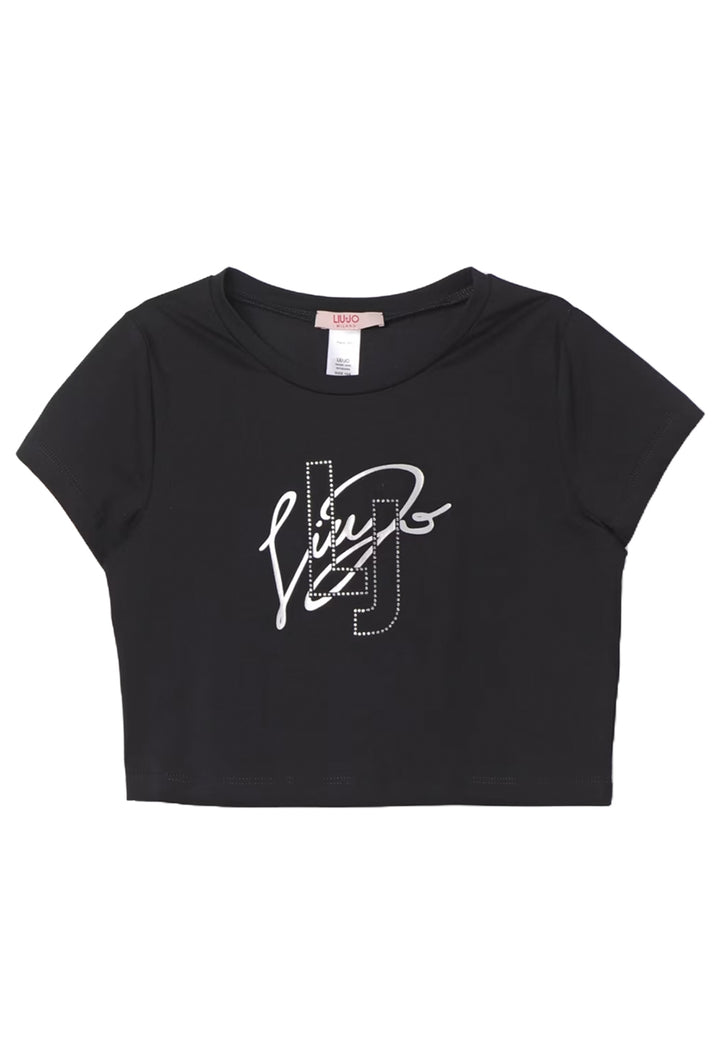 T-shirt nera per bambina