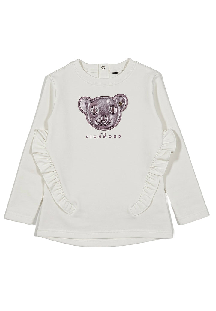 Vestito felpa bianco per neonata