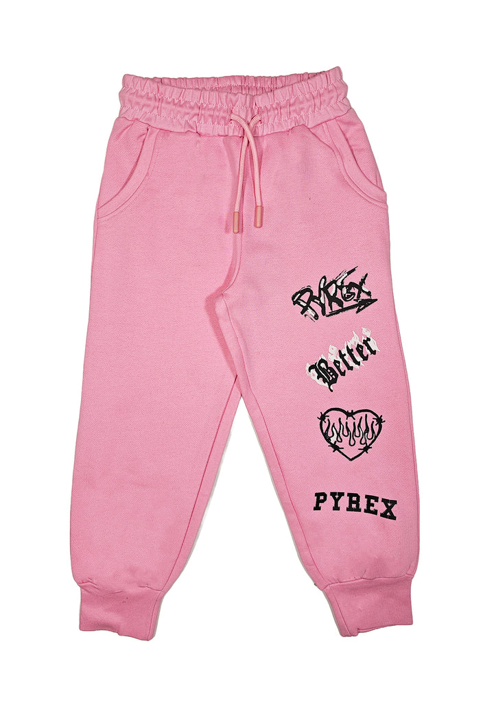 Pantalone felpa rosa per bambina