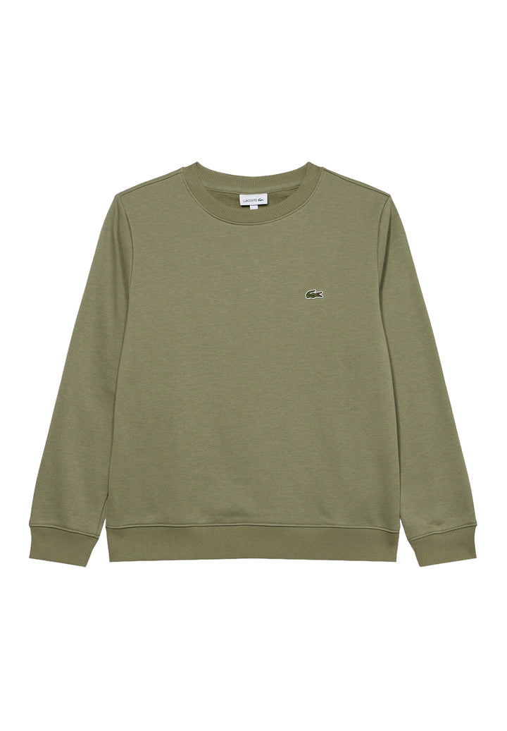 Felpa girocollo verde per bambino