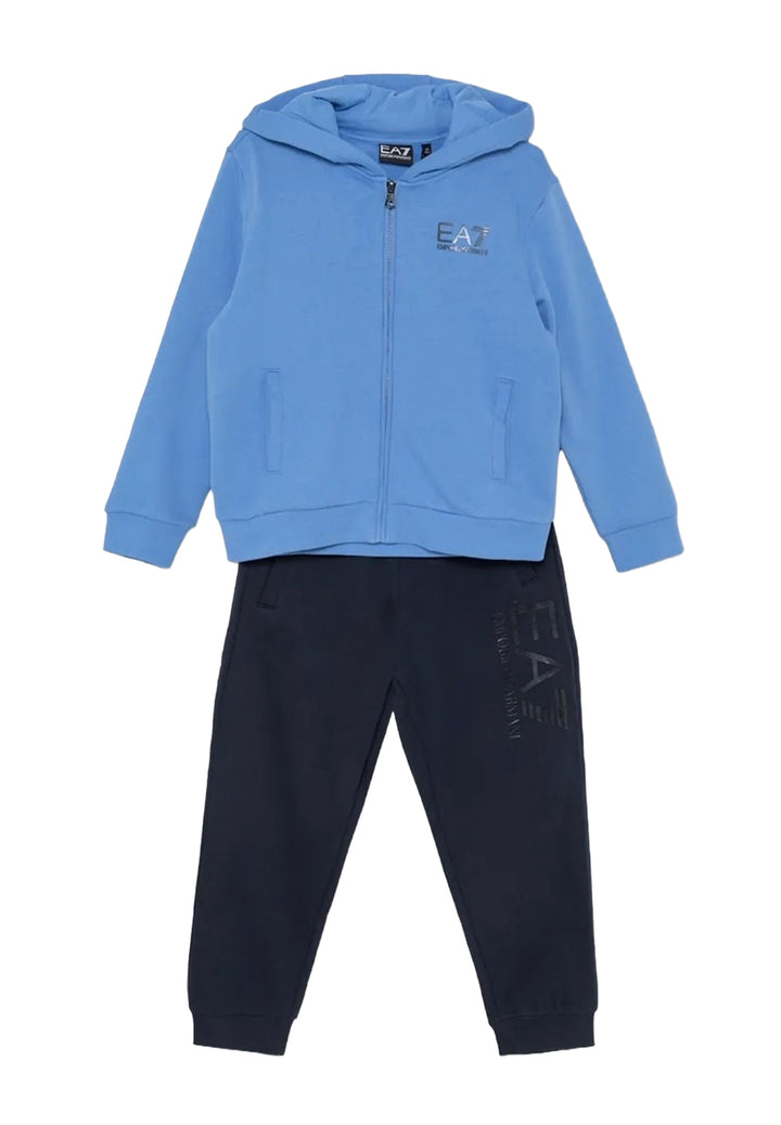 Completo felpa blu-nero per bambino