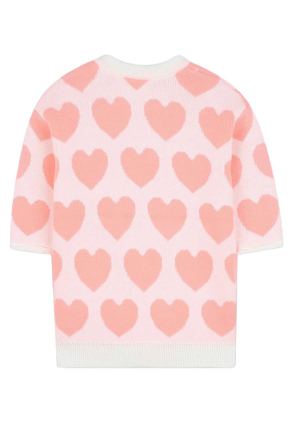 Vestito in maglia rosa per neonata