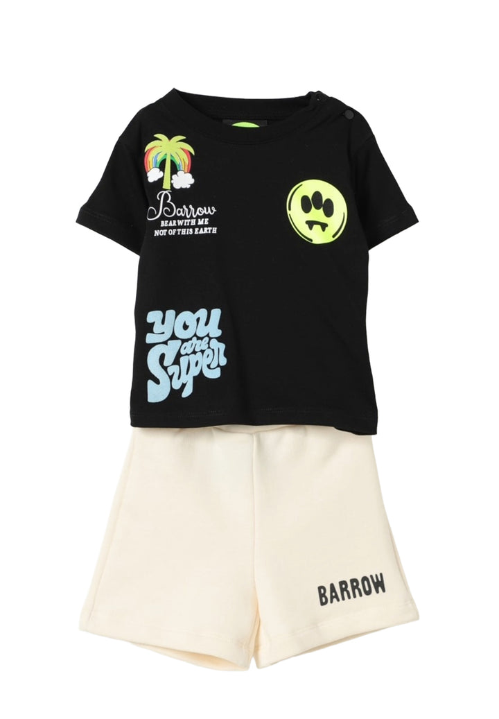 Completo nero-crema per neonato