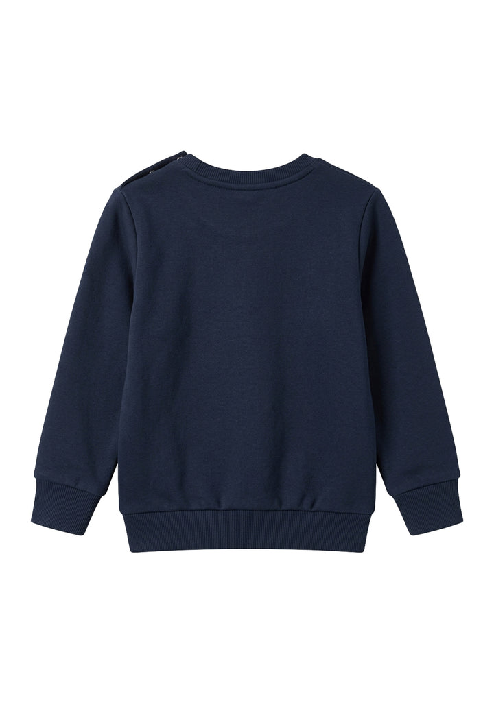 Felpa girocollo blu navy per neonato