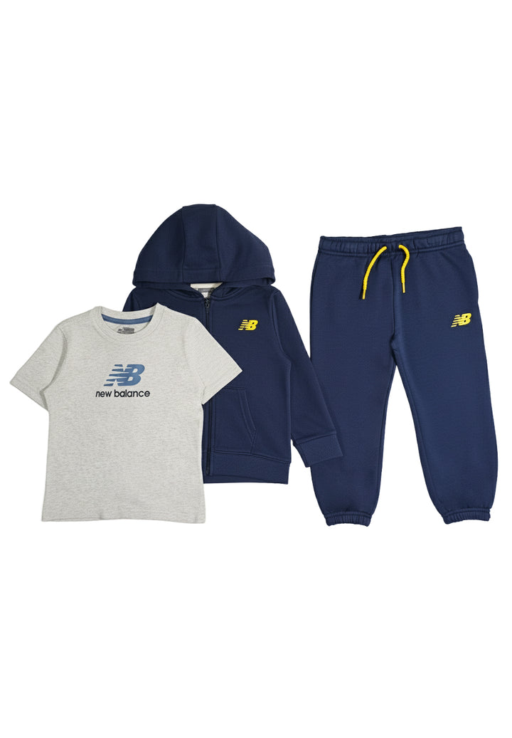 Completo 3 pezzi blu navy per bambino