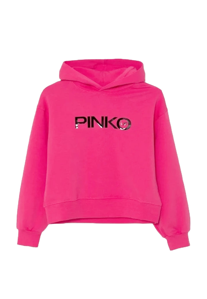 Felpa cappuccio fuxia per bambina
