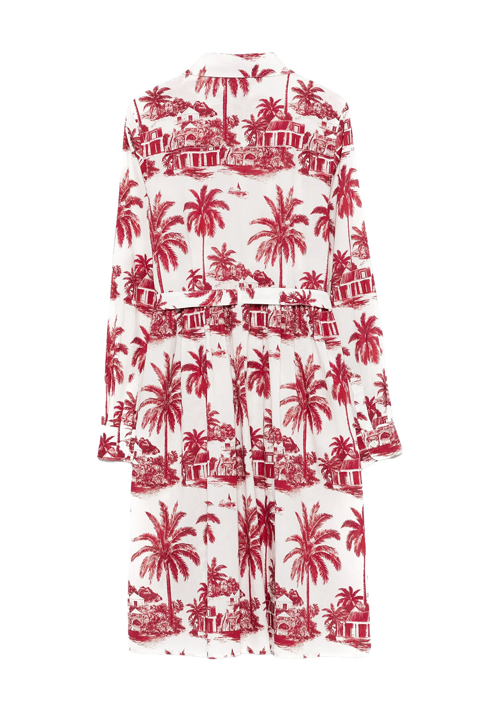 Vestito bianco-rosso per bambina