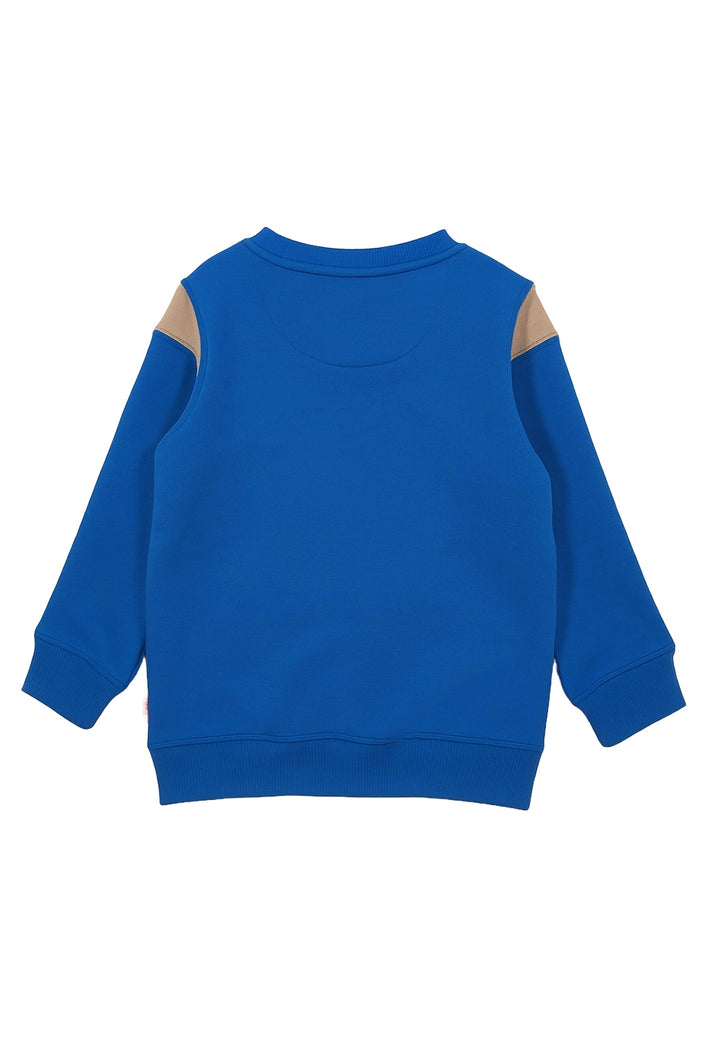 Felpa girocollo blu per bambino
