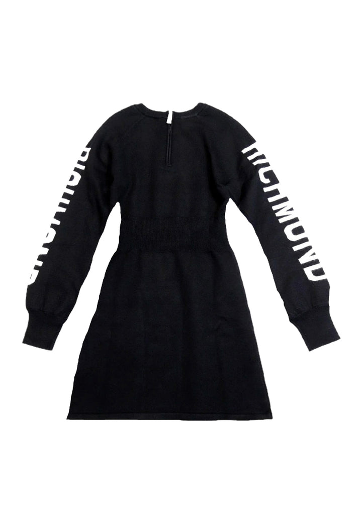 Vestito maglia nero per bambina