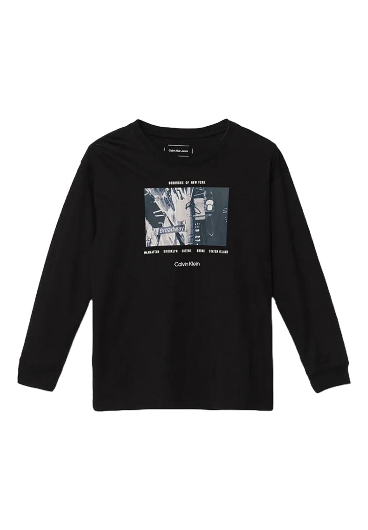 T-shirt nera per bambino