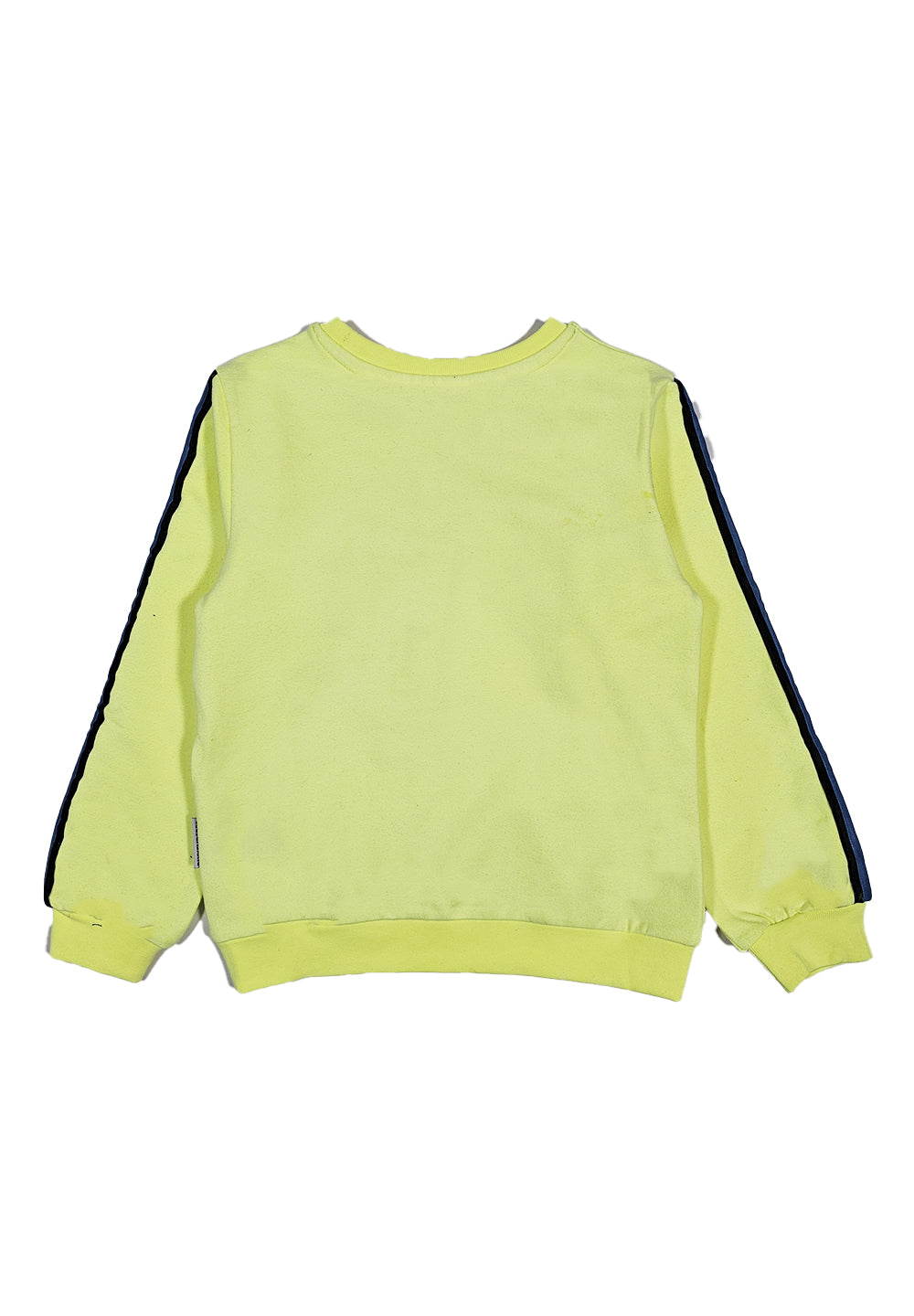 Fluorescent yellow crew-neck sweatshirt for boys