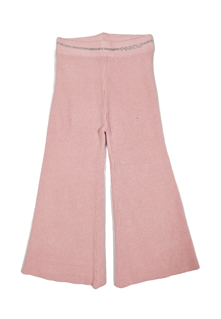 Leggings maglia rosa per bambina