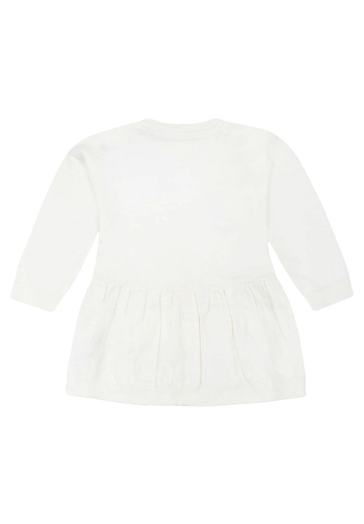 Vestito in maglia bianco per neonata