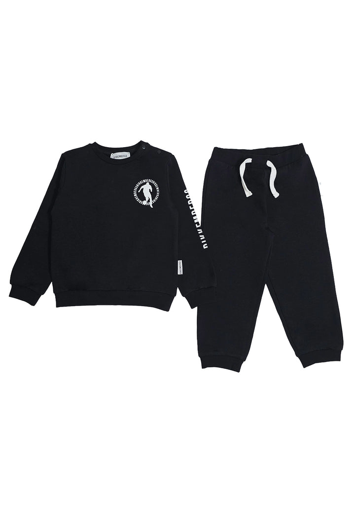Completo felpa nero per bambino