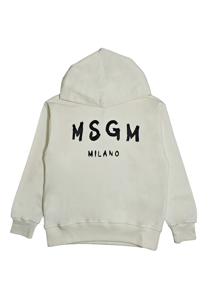 Felpa cappuccio crema per bambino