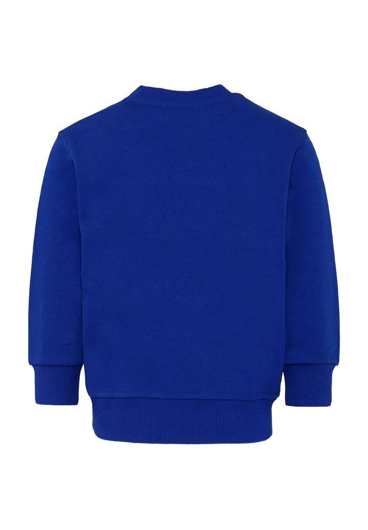 Felpa girocollo blu per bambino