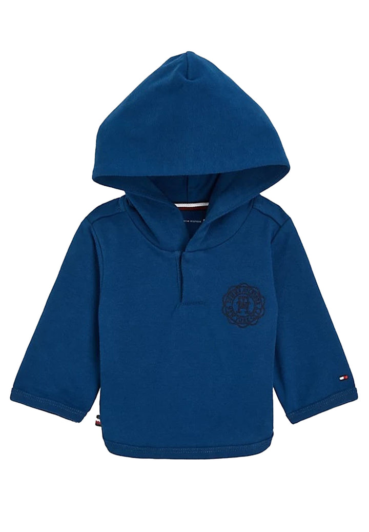 Blue hooded sweatshirt for newborns