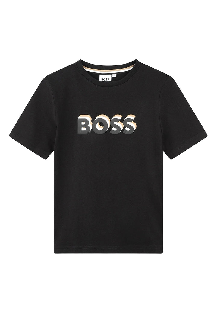 T-shirt nera per bambino