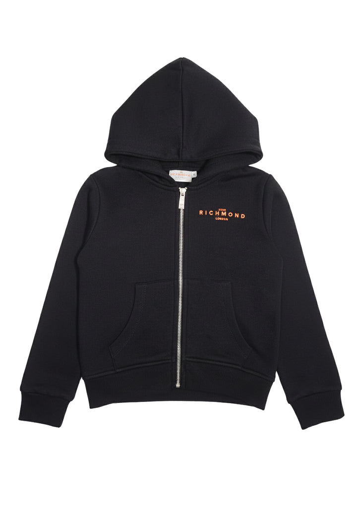 Sweat-shirt noir zippé pour nouveau-né