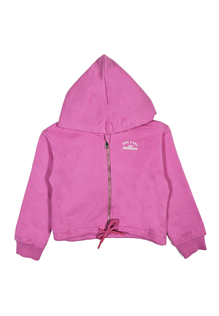 Pink zip sweatshirt for girls