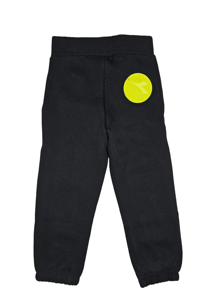 Black fleece trousers for boy