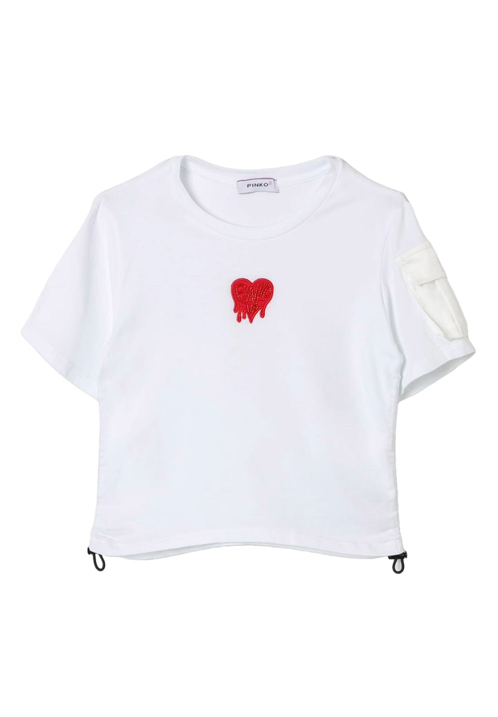 T-shirt bianca per bambina