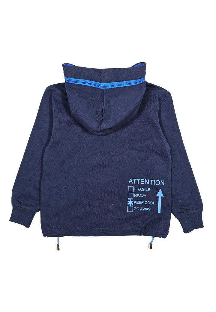 Blue hooded sweatshirt for boys