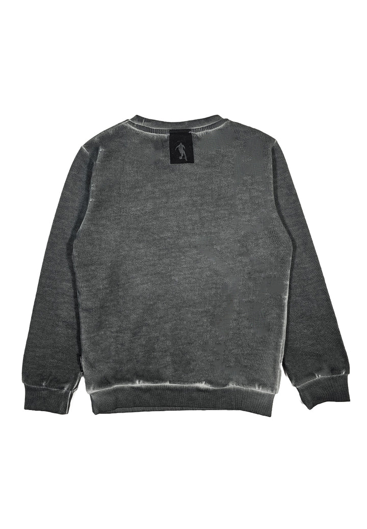 Gray crewneck sweatshirt for boy