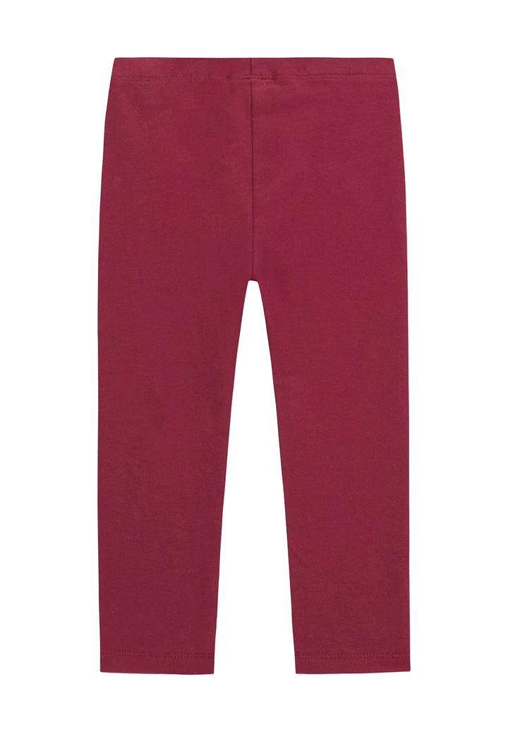 Leggings bordeaux per bambina