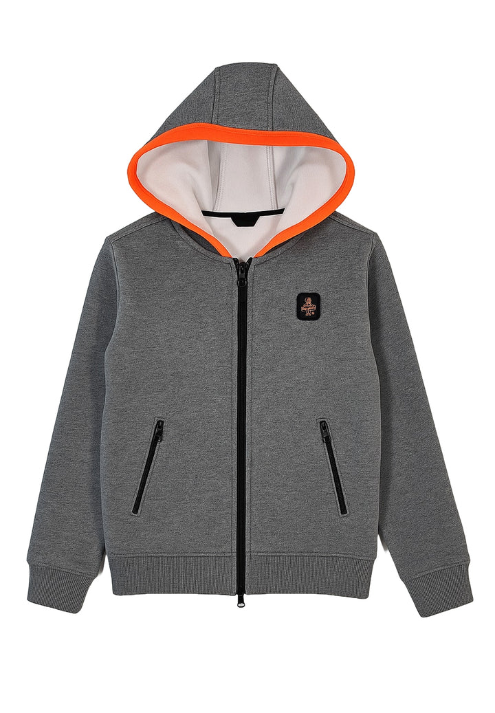 Felpa zip grigia per bambino