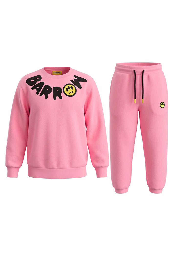 Completo felpa rosa per bambina