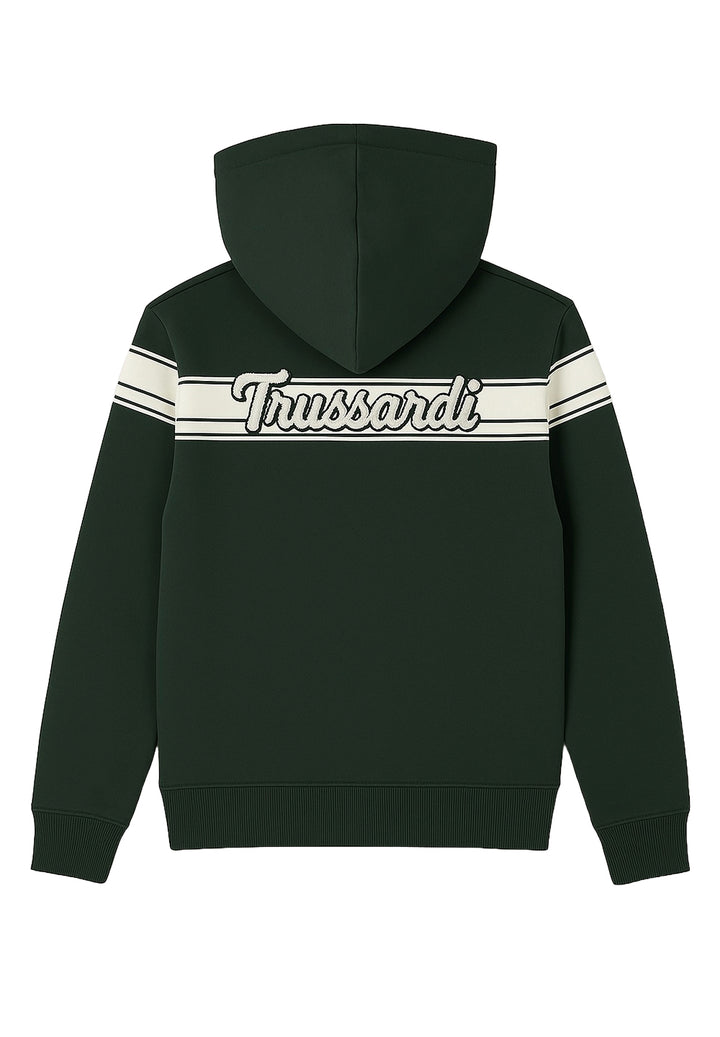 Felpa cappuccio verde per neonato