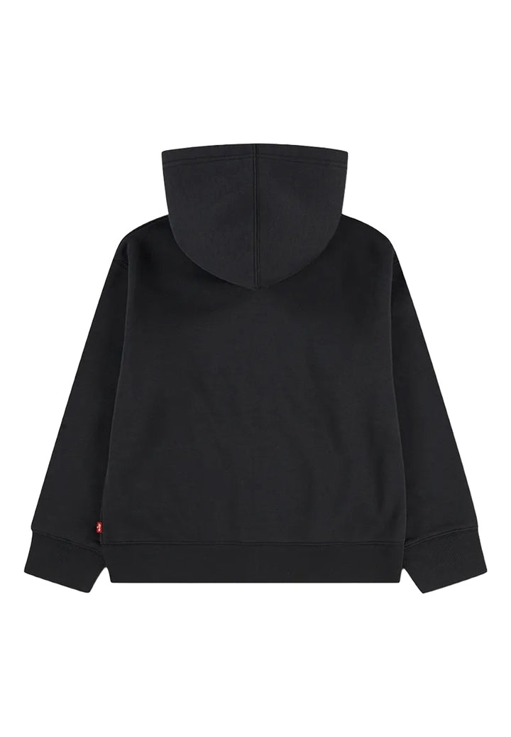 Felpa zip nera per bambino