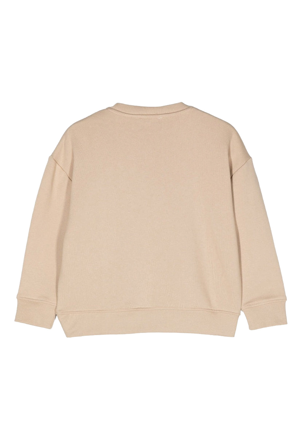 Felpa girocollo beige per bambino