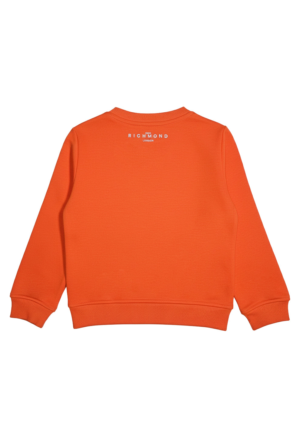 Felpa girocollo arancione per neonato