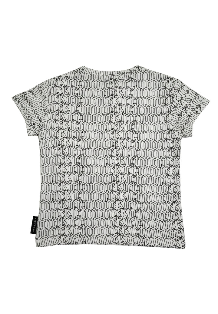 T-shirt bianco-nera per neonato