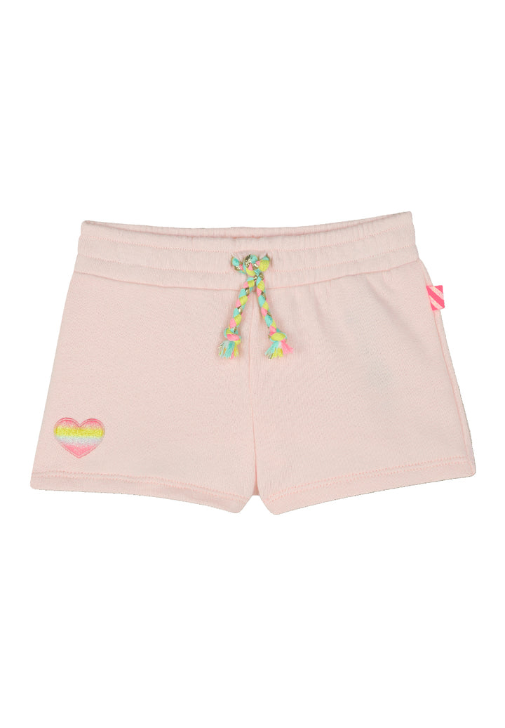 Short felpa rosa per bambina