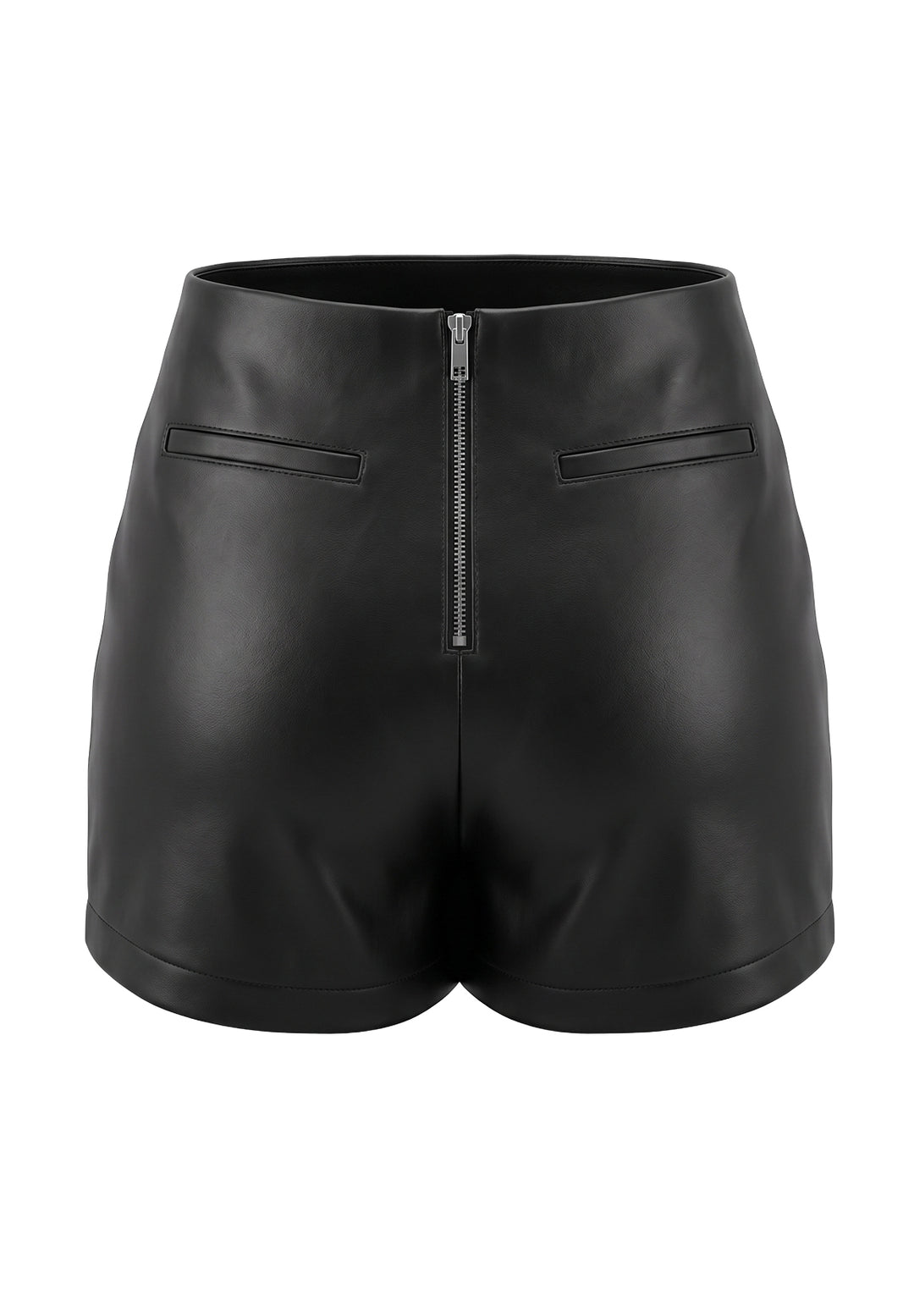 Short ecopelle nero per bambina