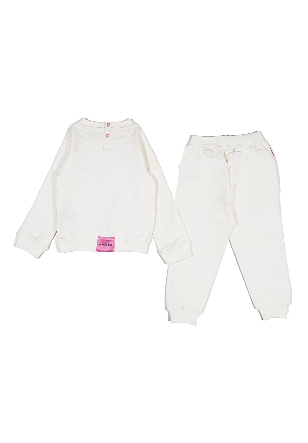 Weißes Sweatshirt-Set für Mädchen