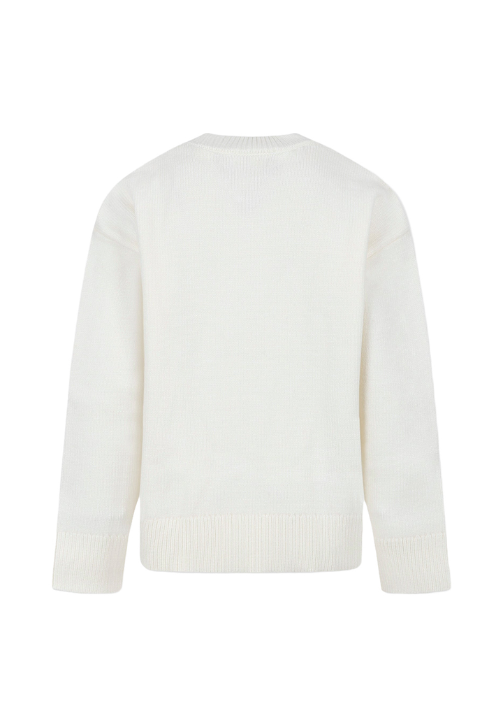 Maglione crema per bambina