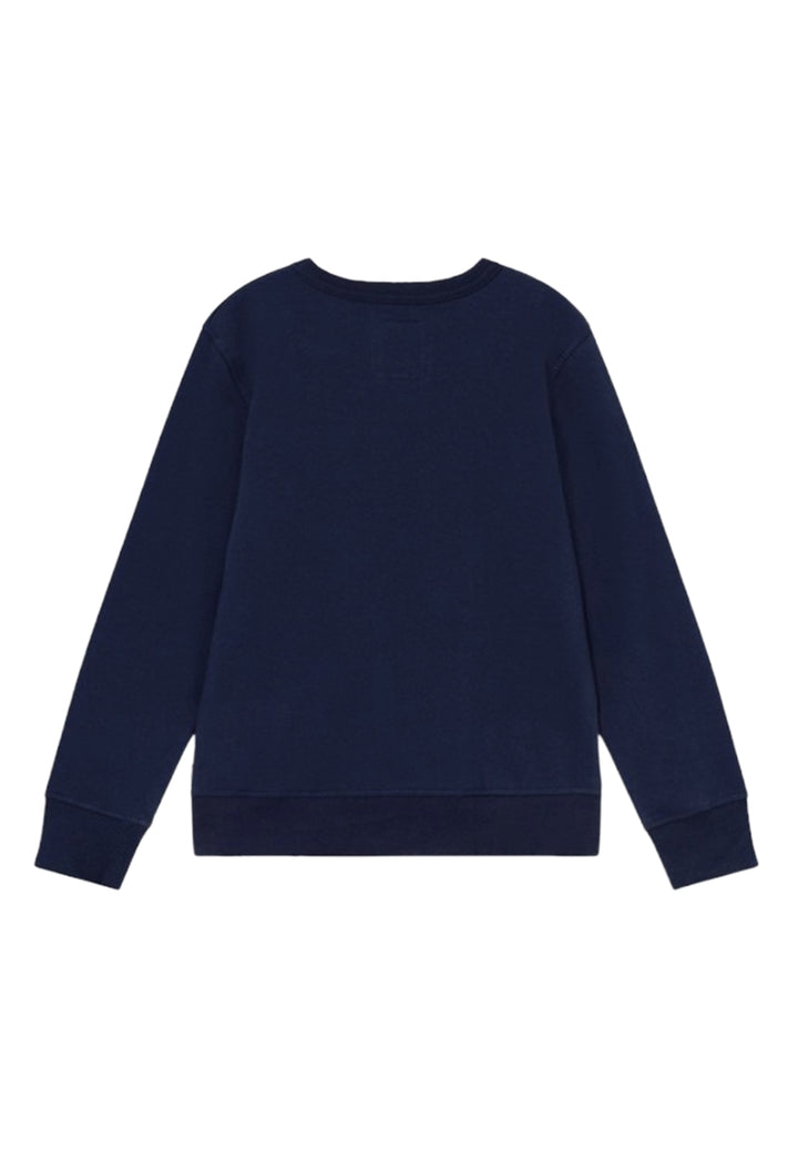 Felpa girocollo blu per bambino