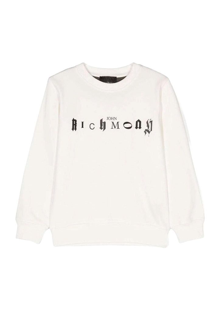 White crewneck sweatshirt for boy