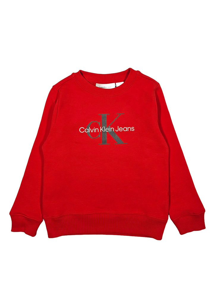 Felpa girocollo rossa unisex